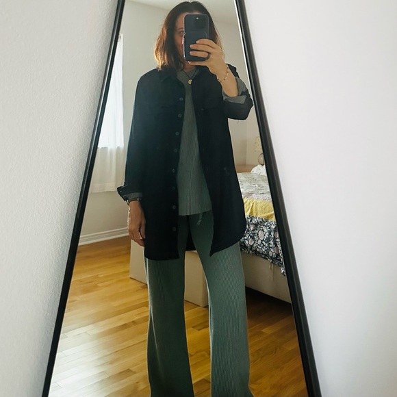 Pilcro denim button down shacket shirt - Picture 3 of 5